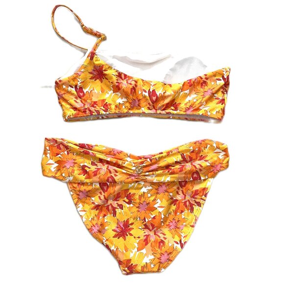 NEW VIX 'Lowana' Bikini Set Top Size L Bottom Size M Orange Multi - Picture 7 of 12